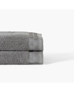 Drap de bain coton Titane gris étain