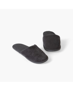 Chaussons mules homme coton Lola anthracite