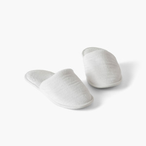 Chaussons mules femme coton Lola blanc
