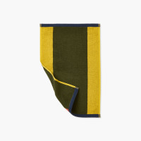 Serviette invité coton double face Orine kaki
