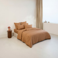 Housse de couette coton Neo noisette