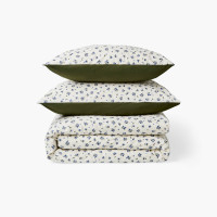 Parure de lit coton Neo Kaki myrtille