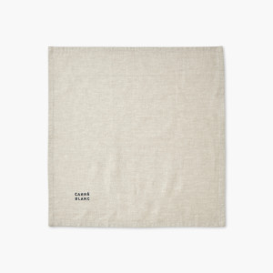 Lot de 2 serviettes de table coton et lin Signature Grege