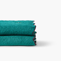 Drap de bain coton bio Bundi émeraude