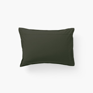 Taie d'oreiller rectangulaire coton Neo kaki