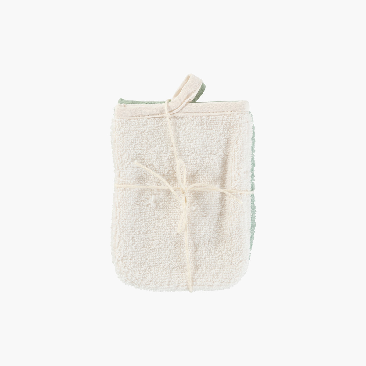 Lot de 2 gants de toilette coton biologique Naturelle