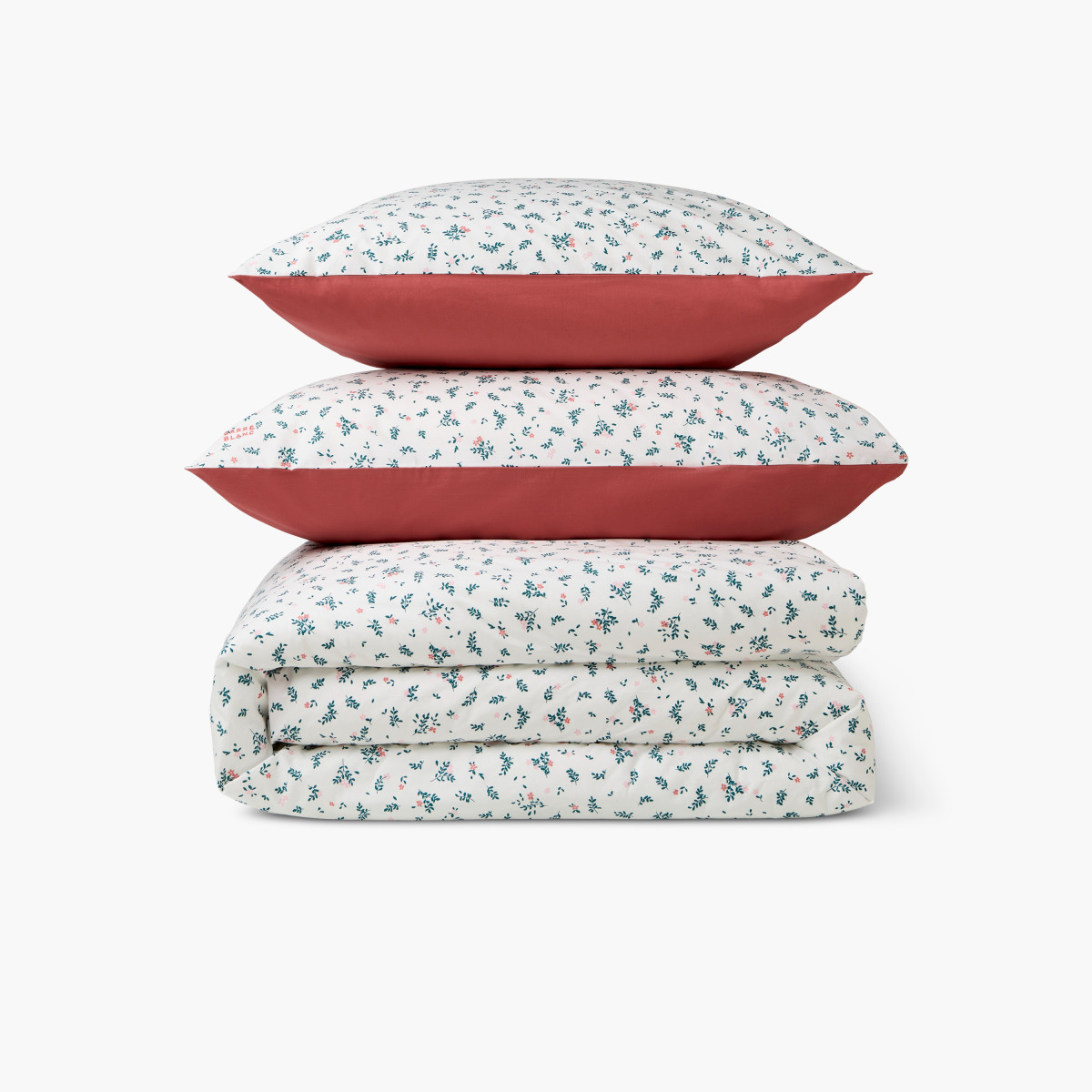Parure de lit coton Neo rose botanic