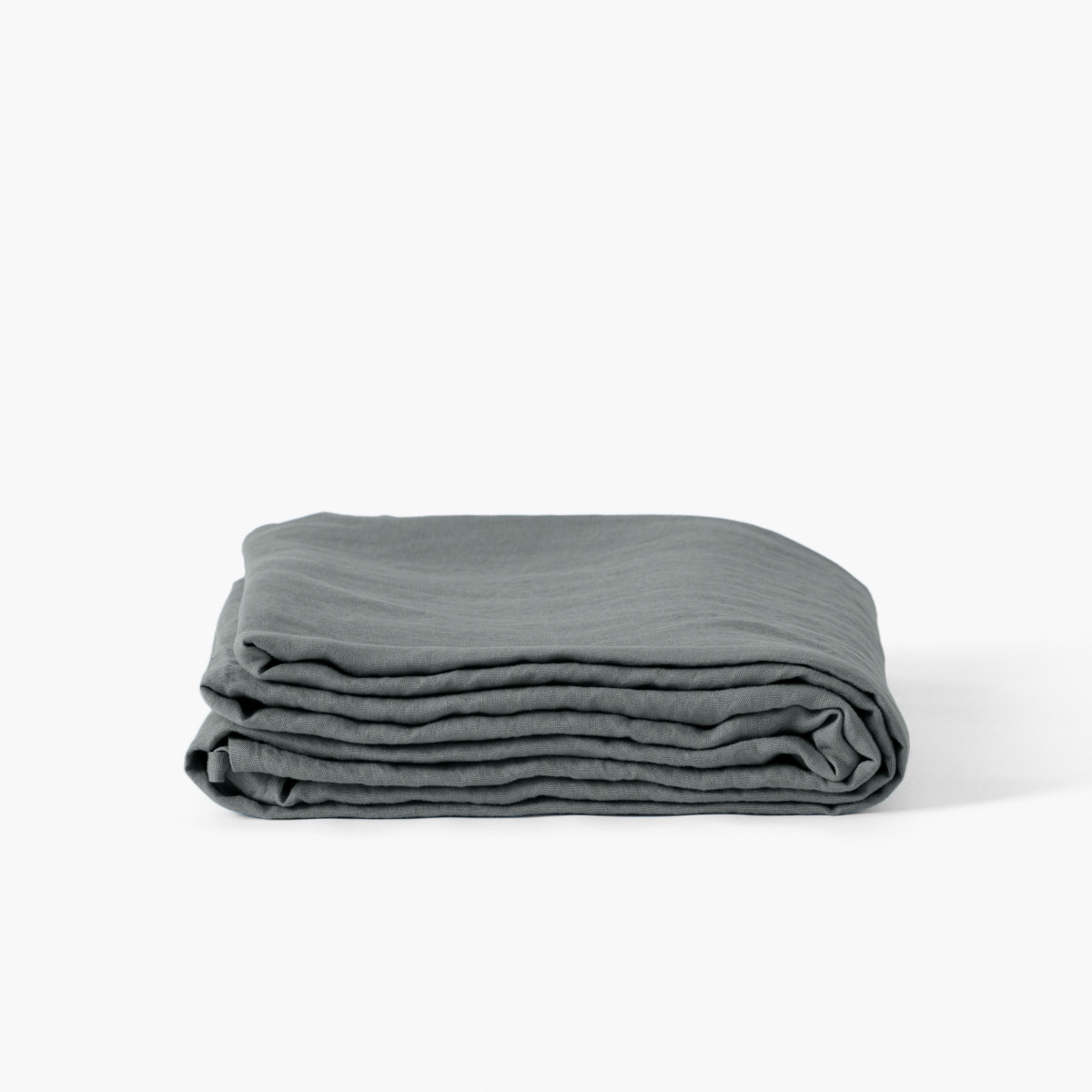 Drap de lit lin lavé Songe kaki cendré