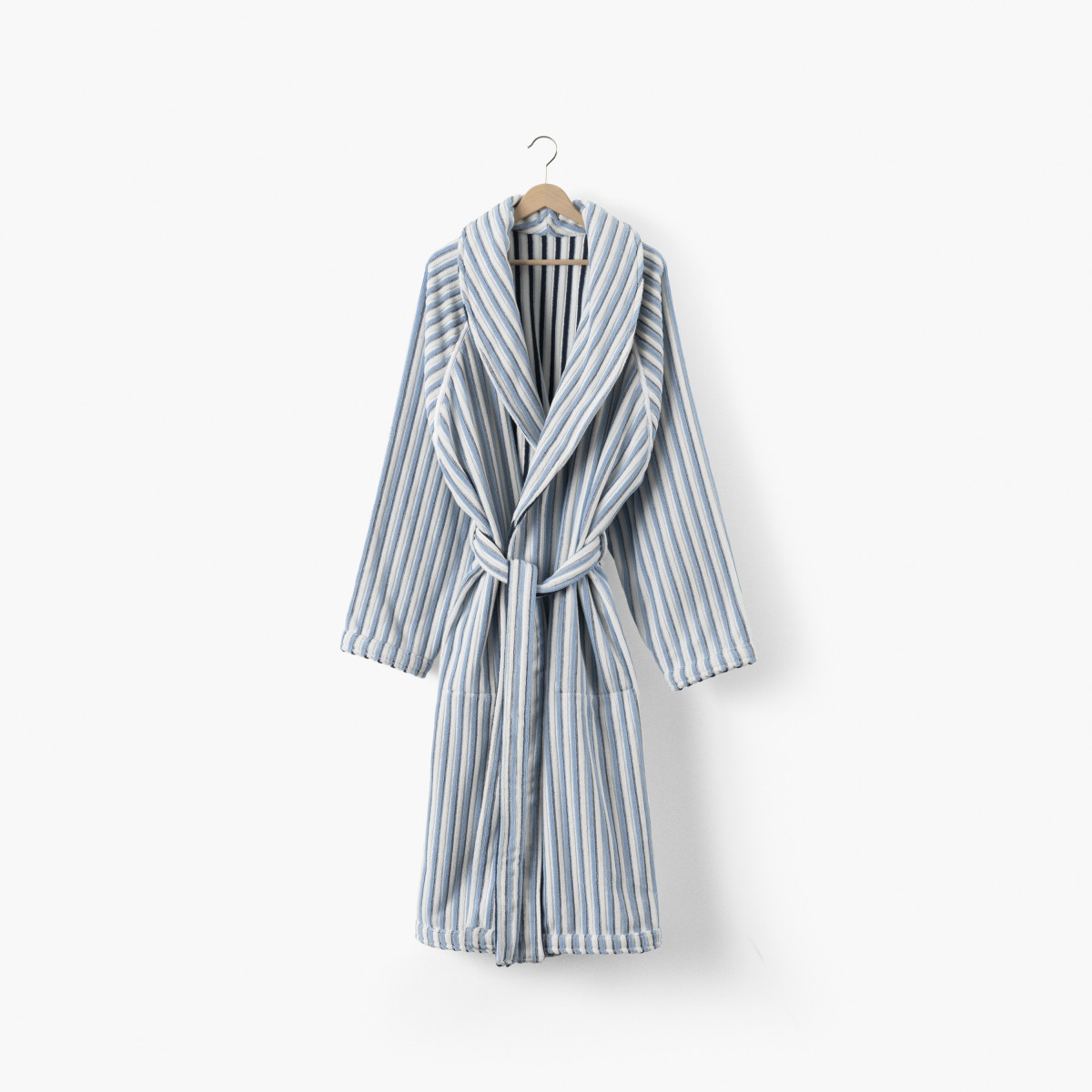 Peignoir mixte Combo réversible marine et bleu ciel