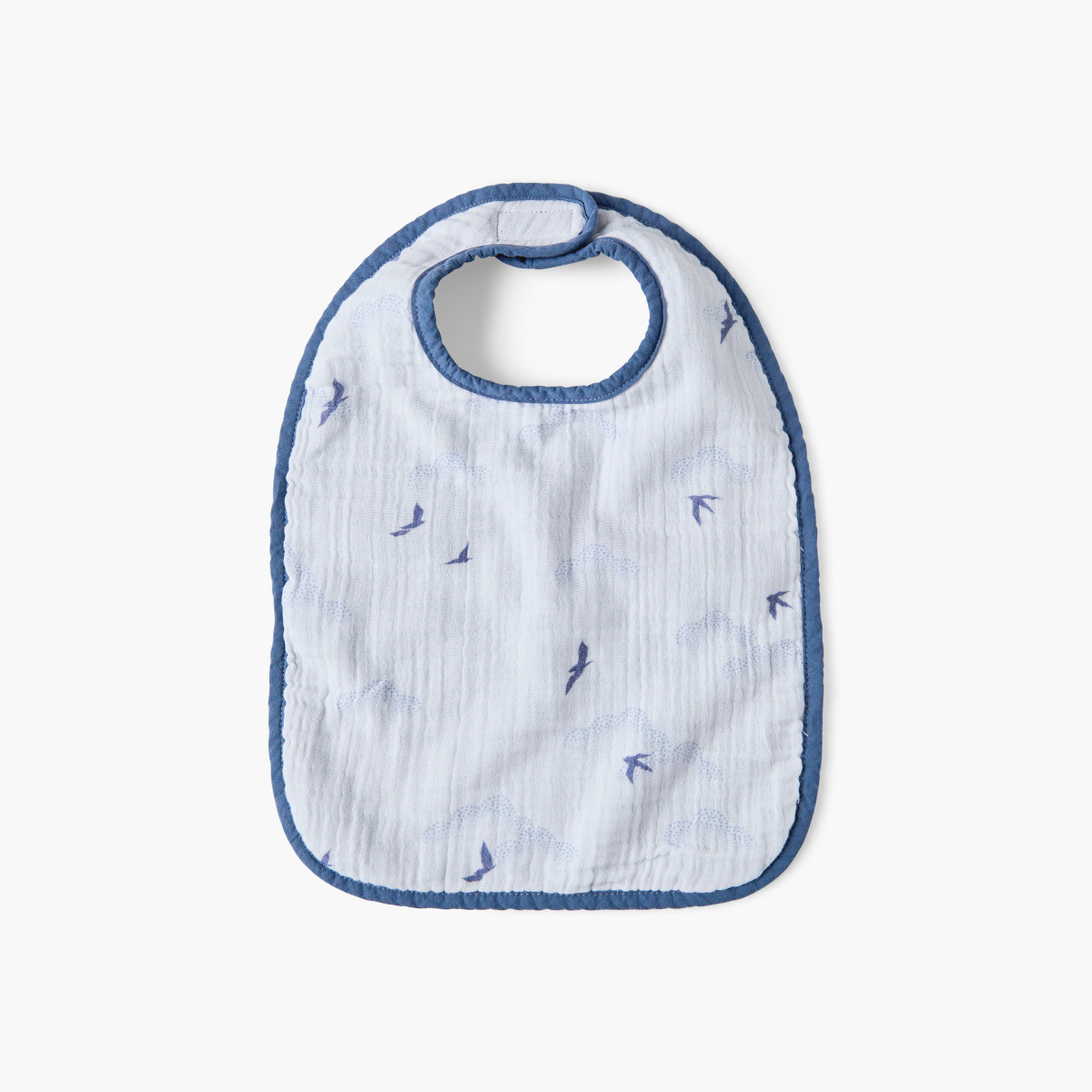 Bavoir double face coton et gaze de coton Lino encre