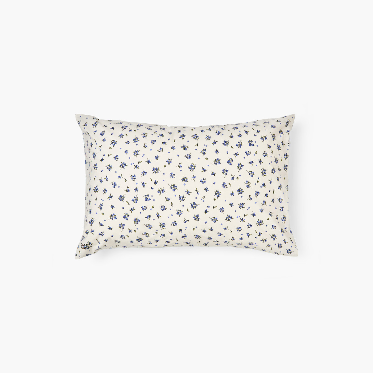 Taie d'oreiller rectangulaire coton Neo kaki myrtille