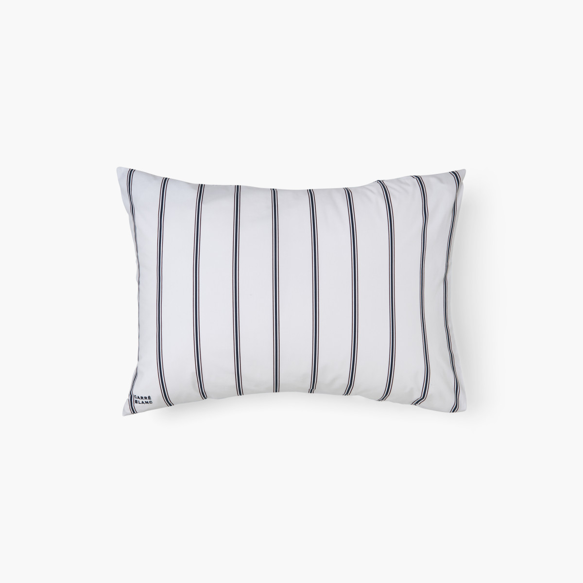 Taie d'oreiller rectangulaire coton Neo marine rayure