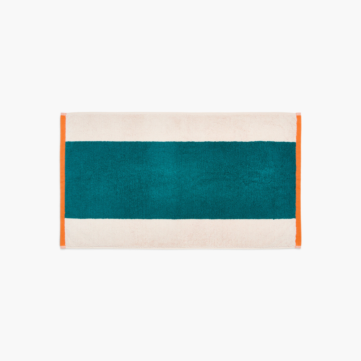 Double-sided cotton bathmat Lysiris duck and pink