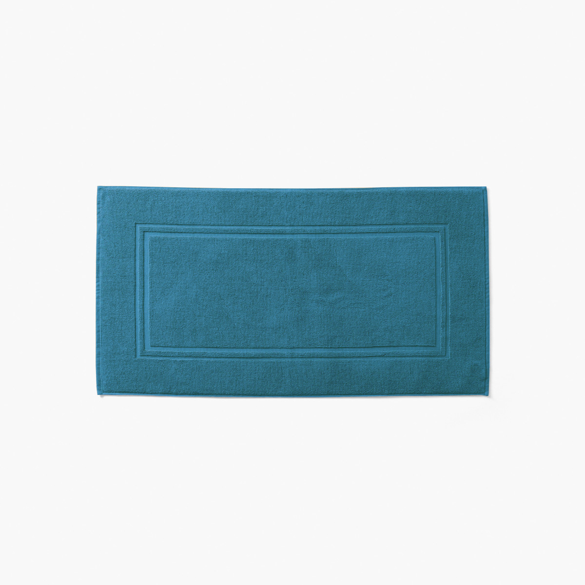Lola II peacock blue cotton bathmat