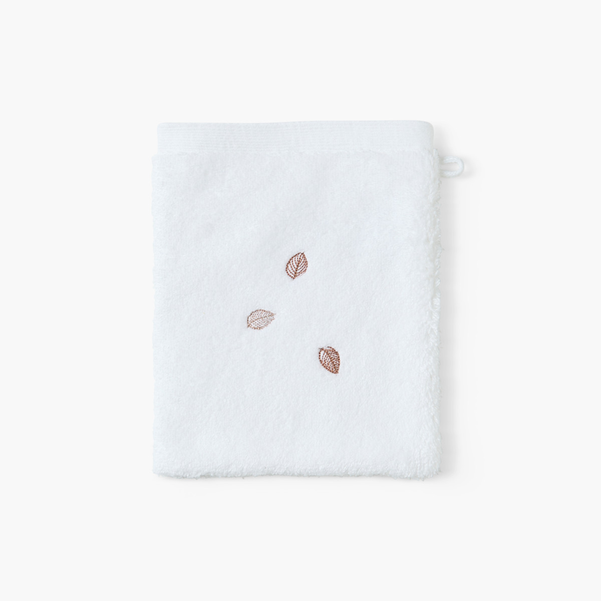 Gant de toilette coton et viscose de bambou Equinoxe II blanc