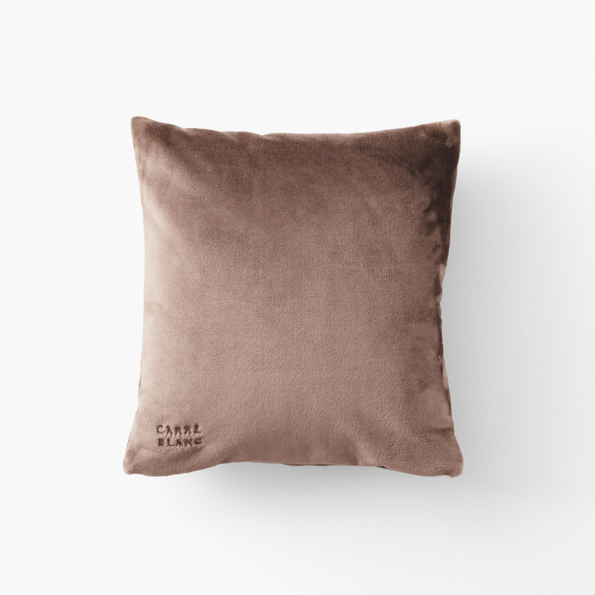 Oslo chocolate fleece cushion cover