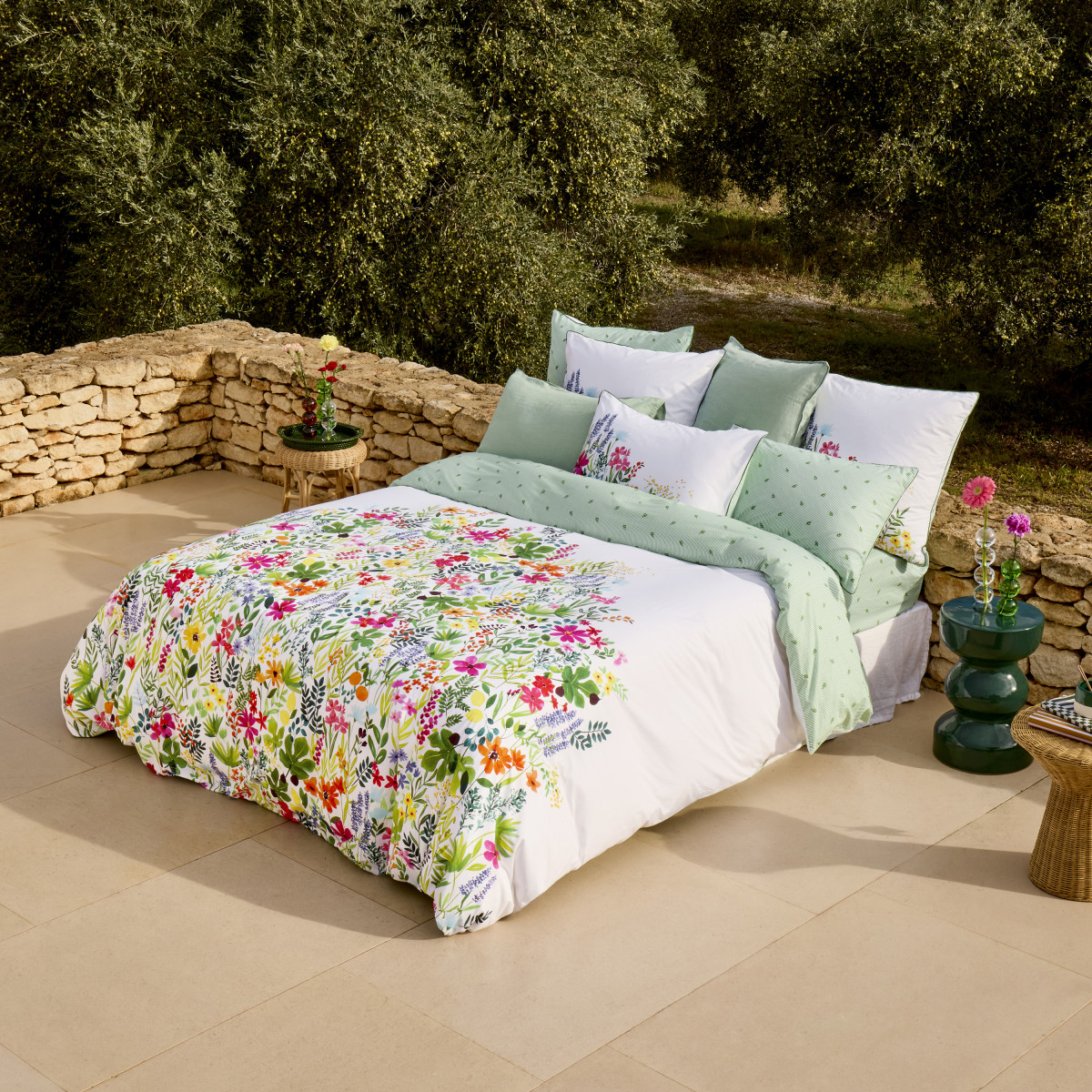 Housse de couette réversible coton Grasse