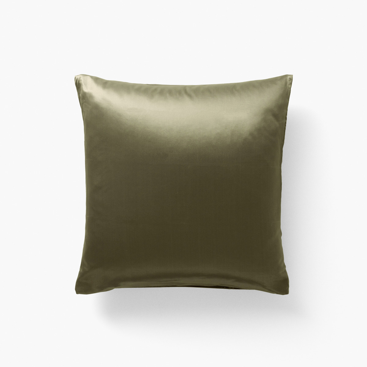 Taie d'oreiller carrée soie de mûrier Beauté Olive