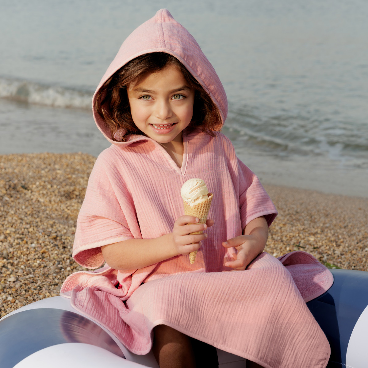 Poncho Lino Soft Pink