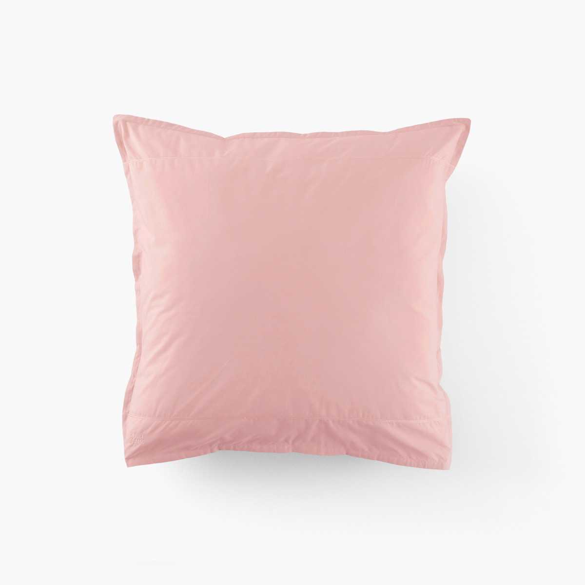 Taie d'oreiller carrée coton Neo rose tendre