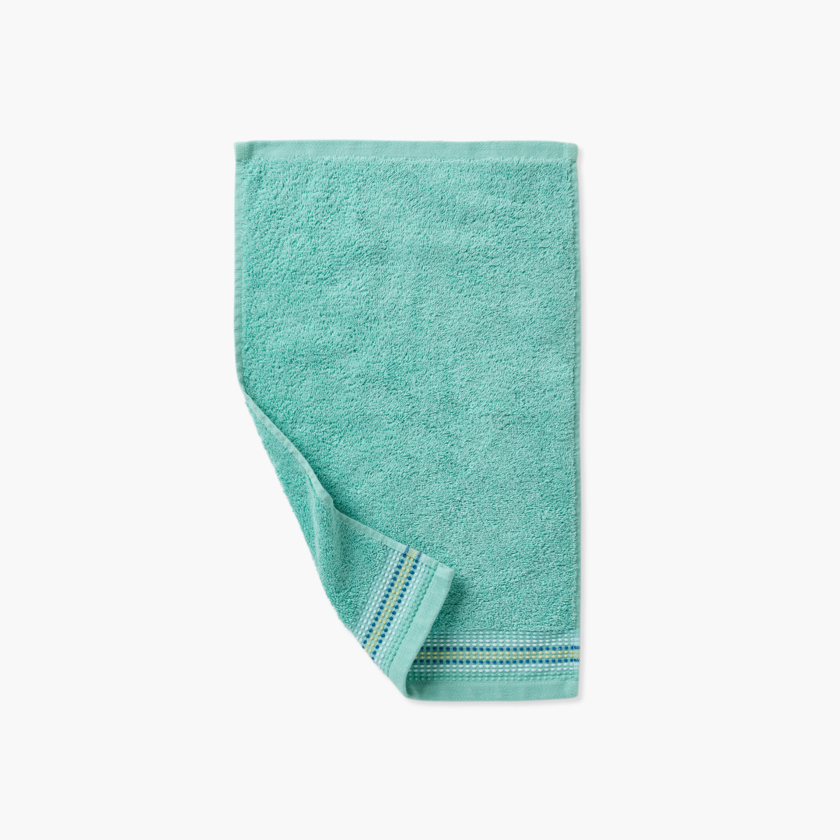 Serviette invité coton La Perle vert d'eau