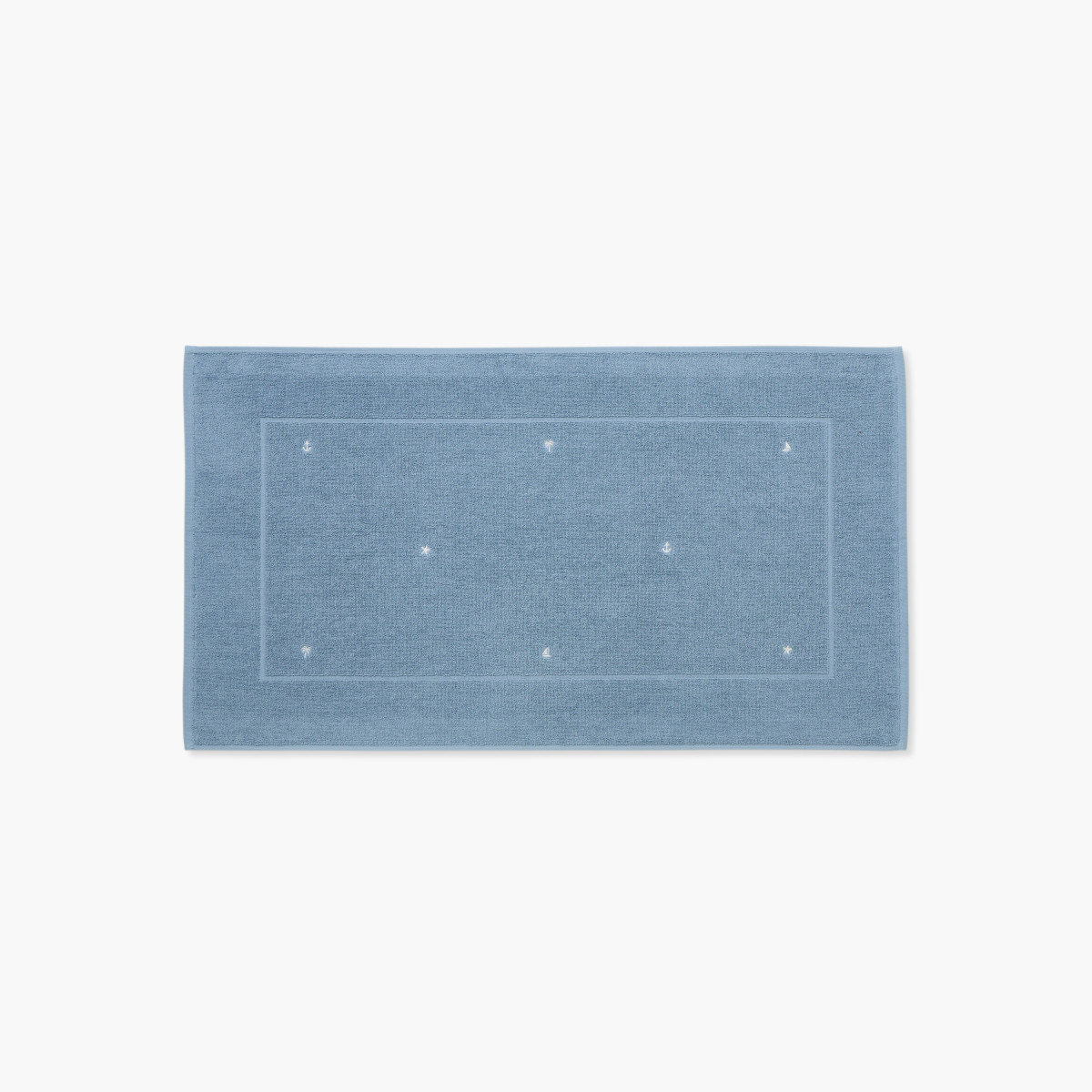 Tapis de bain coton Zéphire baltique marin