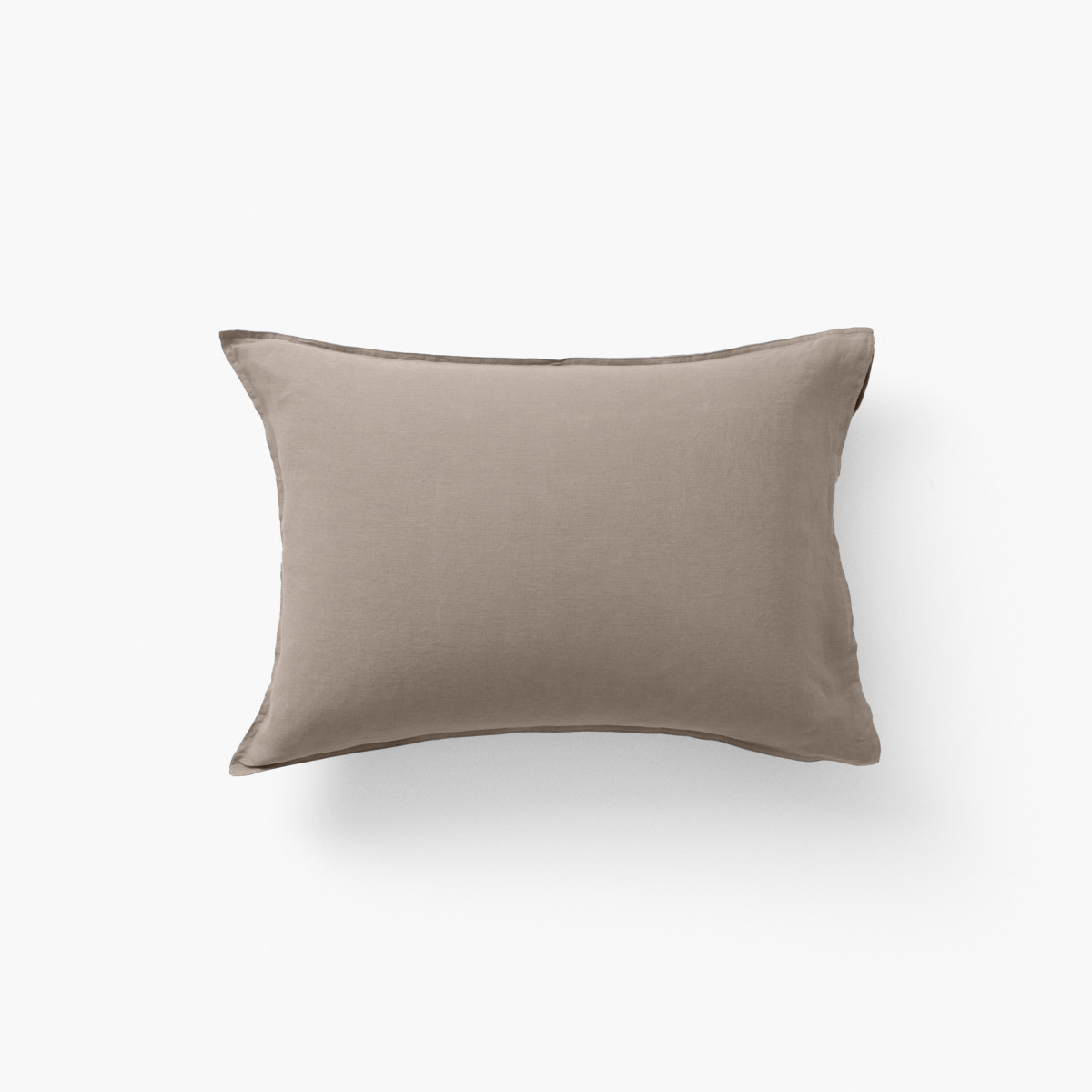 Taie d'oreiller rectangulaire lin lavé Songe taupe