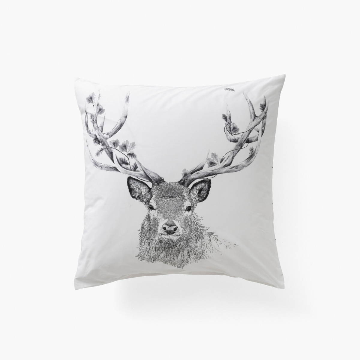 Elaphe cotton percale square pillowcase