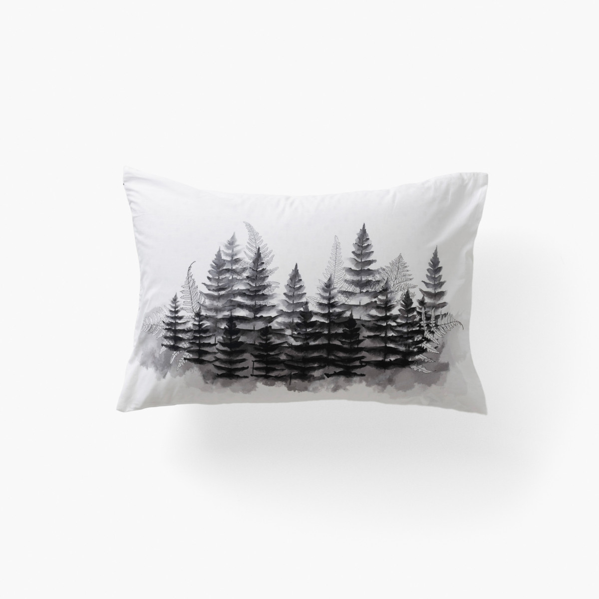 Taie d'oreiller rectangulaire percale de coton Elaphe