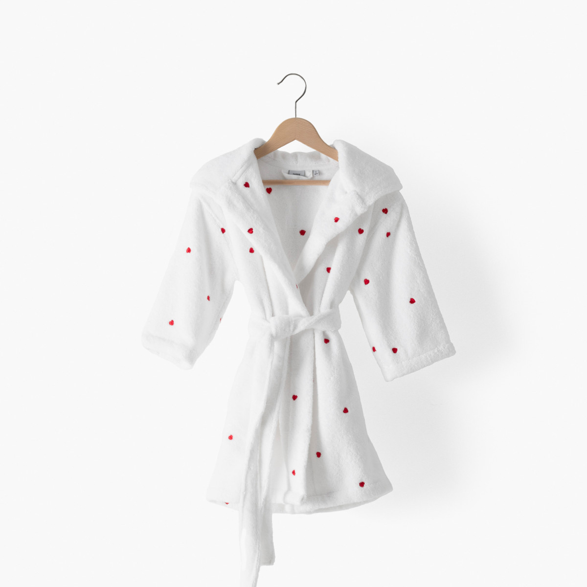 Children's cotton bathrobe Adore white