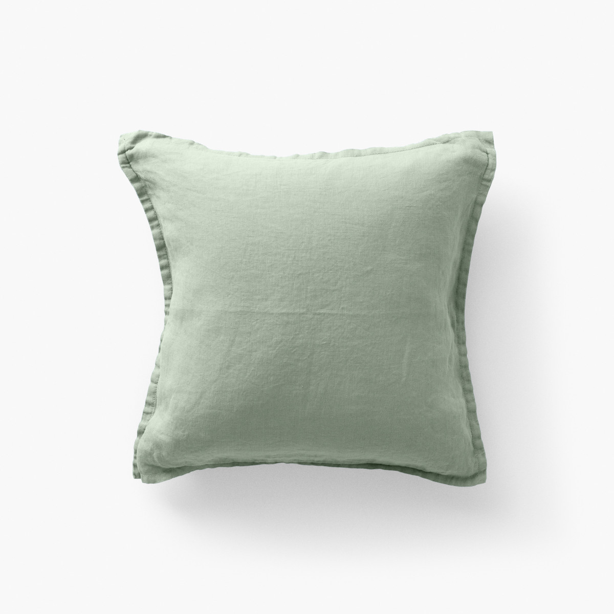 Housse de coussin lin lavé Songe eucalyptus