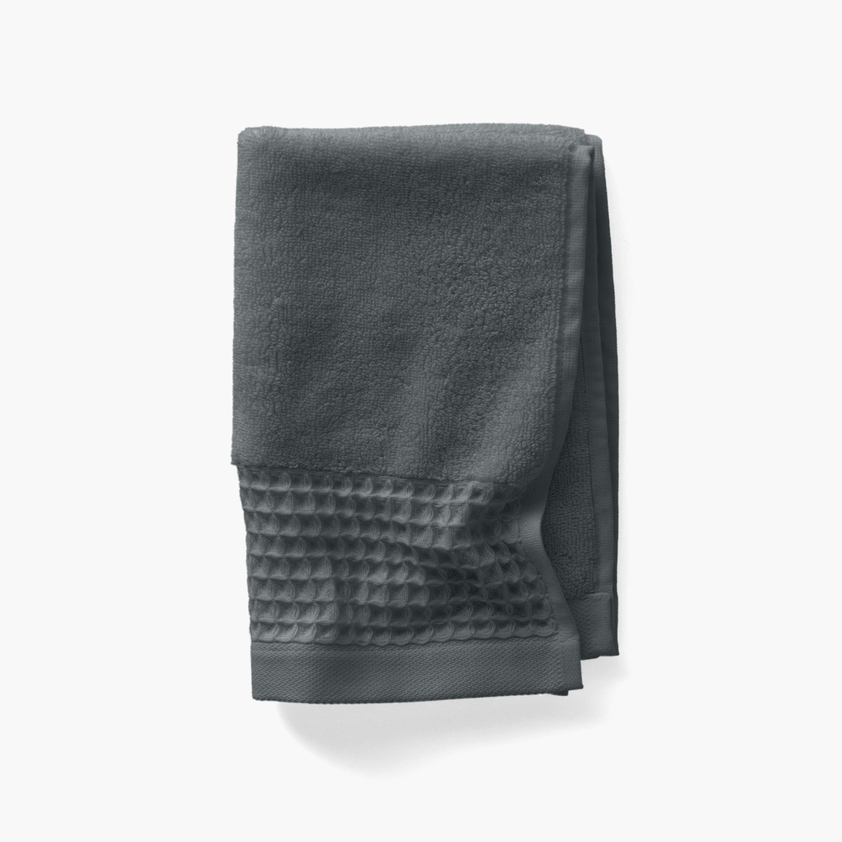 Source Organic Terry Cotton Guest Towel in Charcoal
