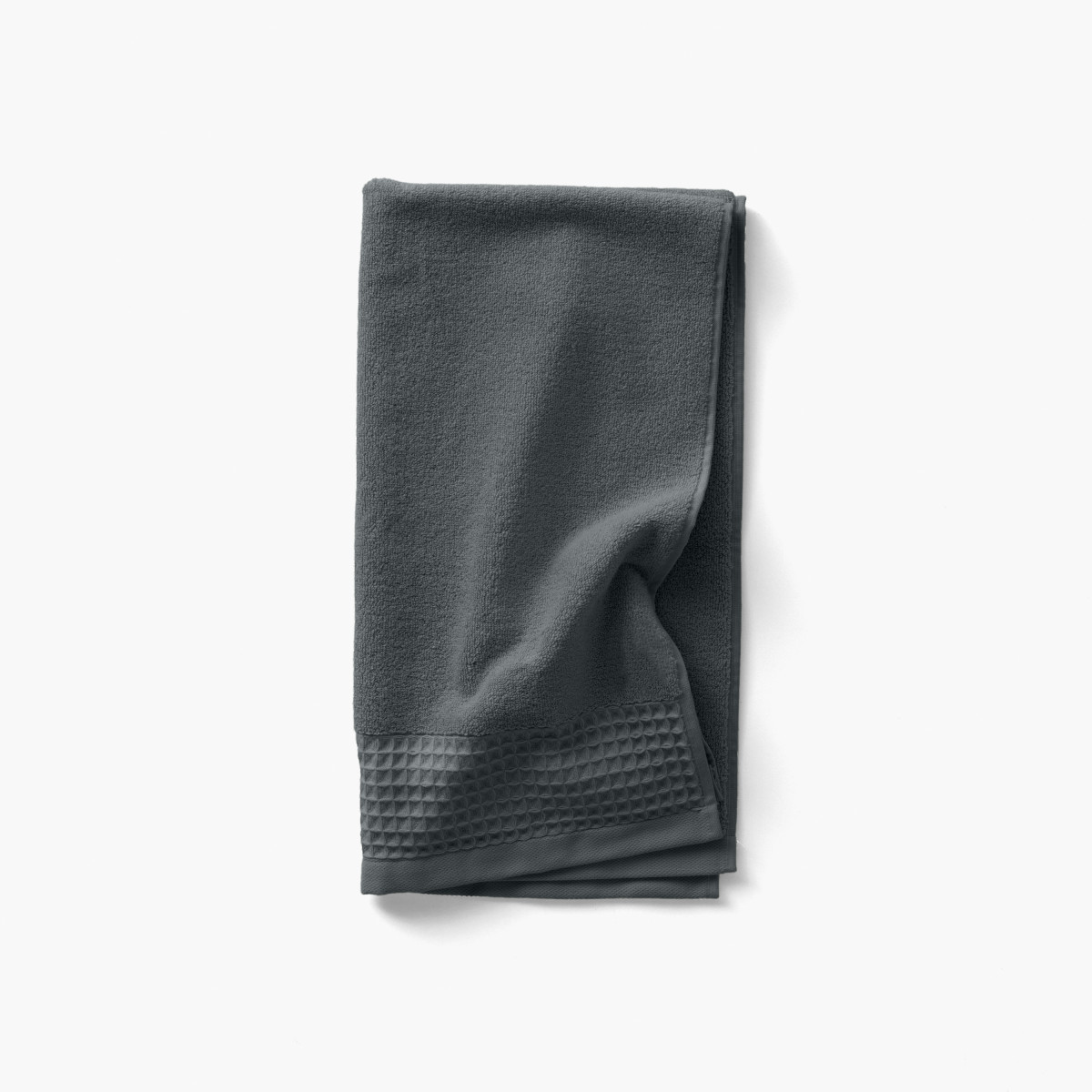 Serviette de toilette bouclette de coton biologique Source fusain