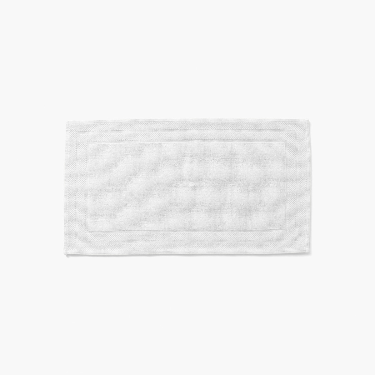 Tapis de bain bouclette de coton biologique Source blanc