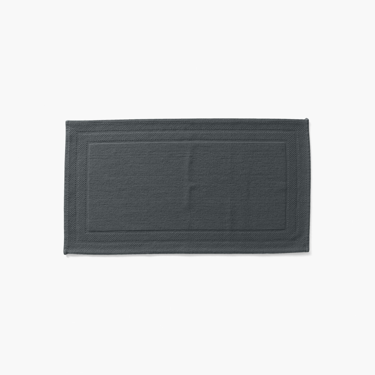 Source charcoal organic cotton bouclette bath mat
