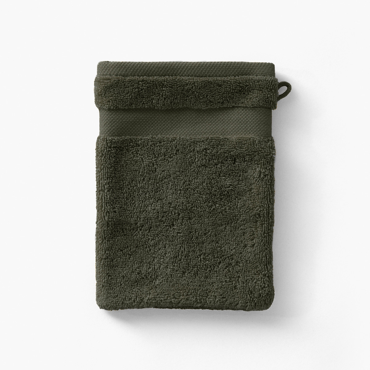 Gant de toilette coton Lola II vert kaki