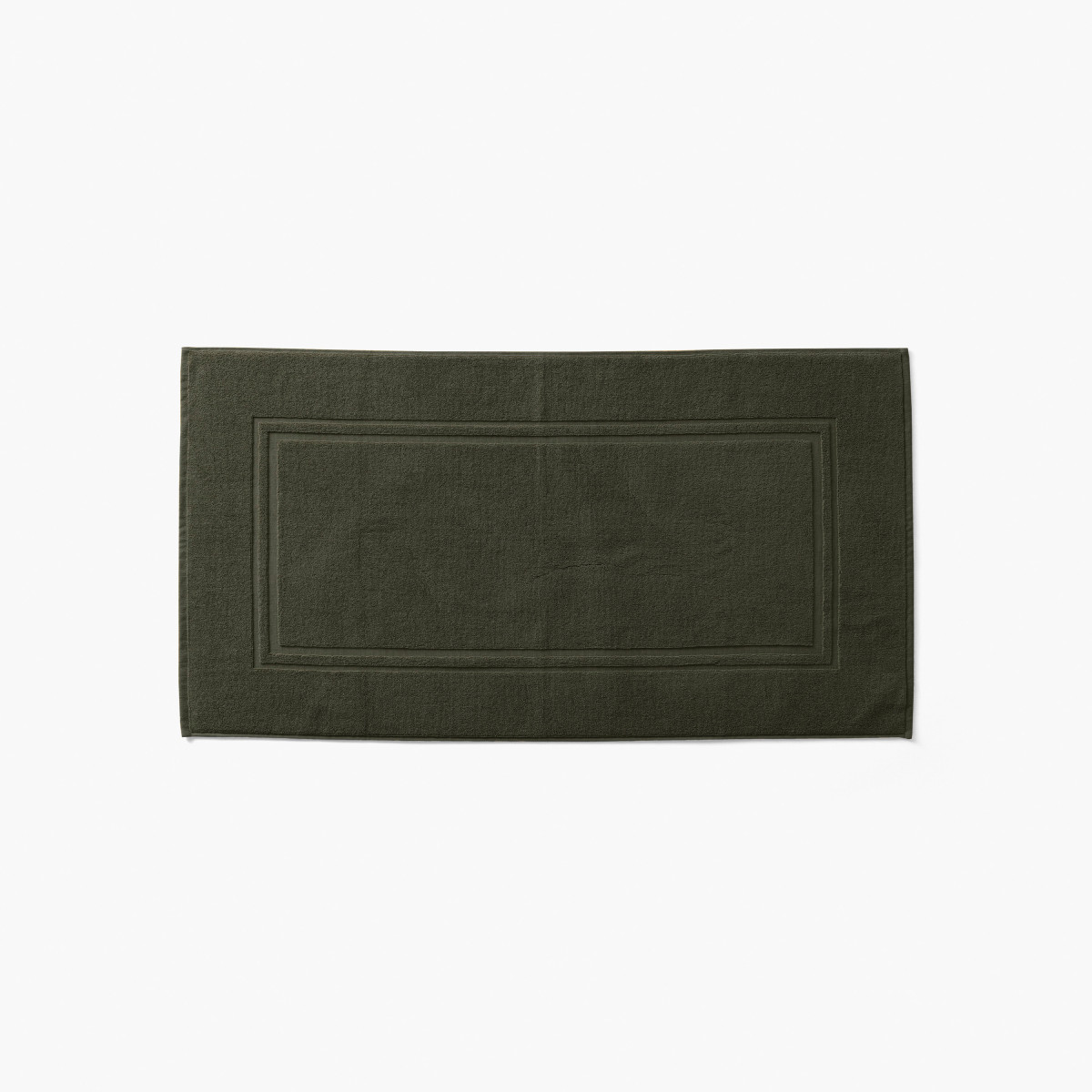 Lola II khaki green cotton bathmat