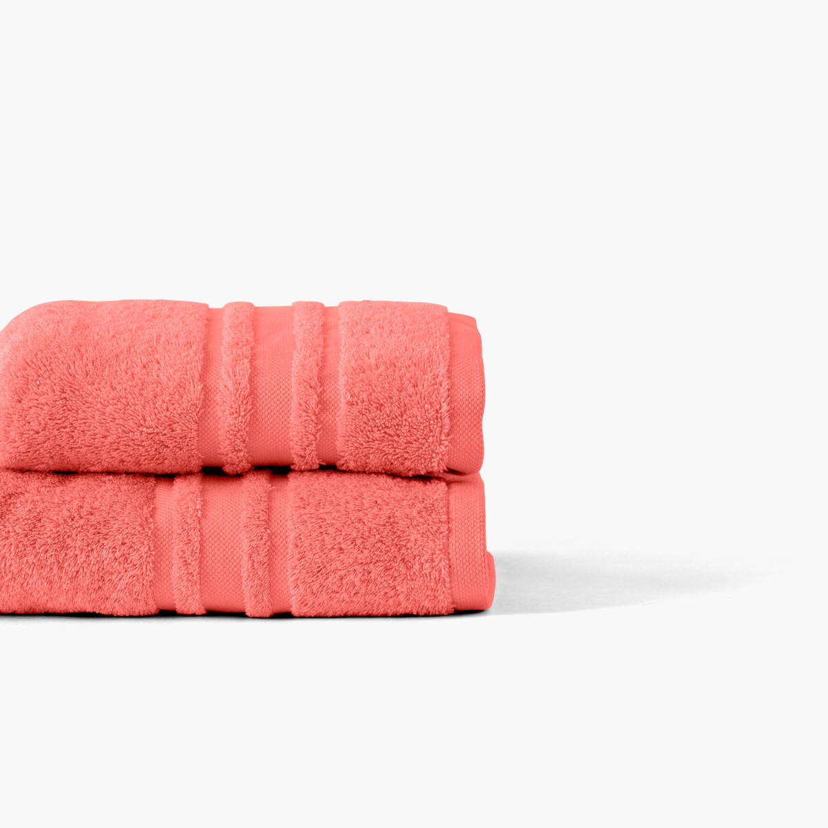 Lola II coral cotton bath sheet