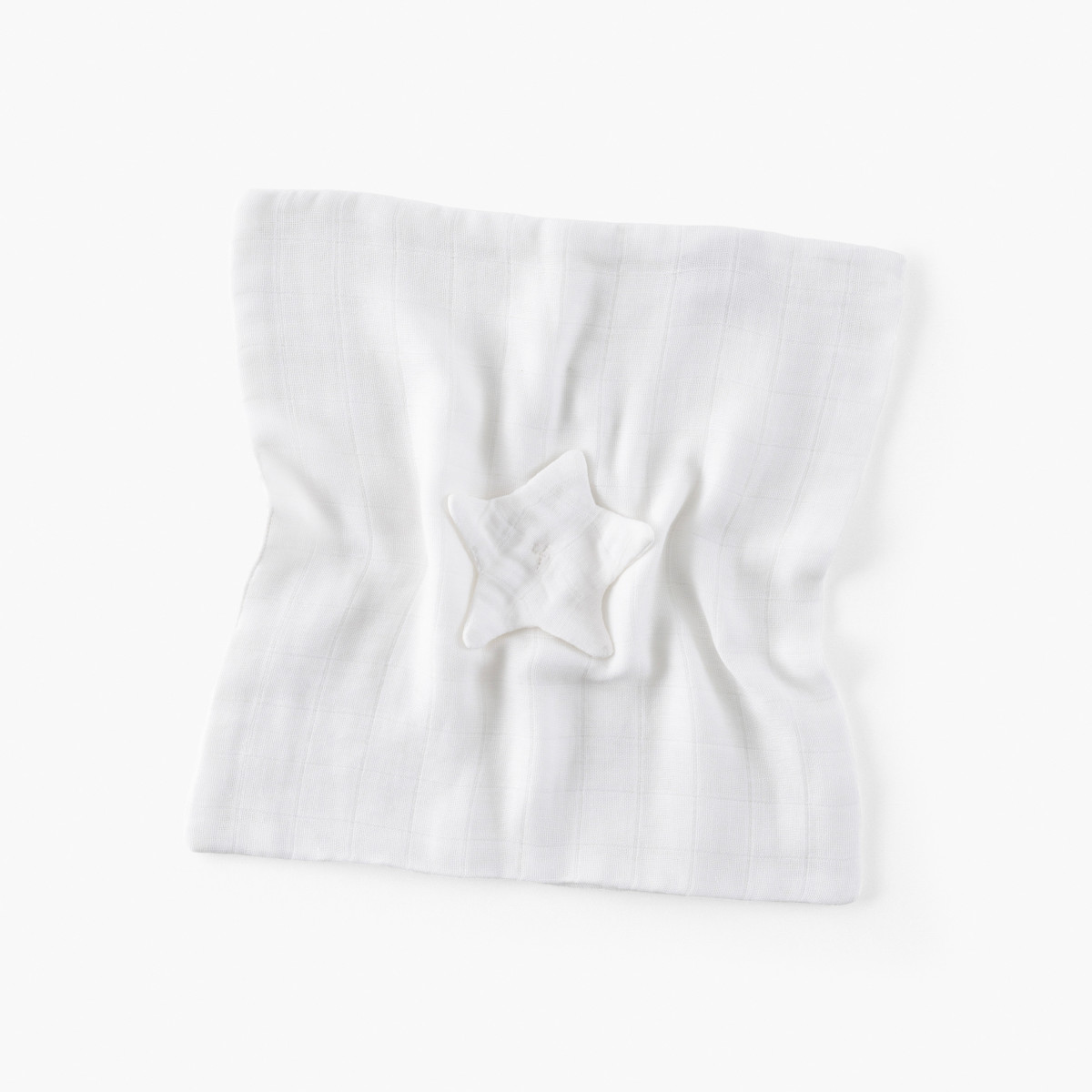 Doudou coton bio Bienvenue blanc