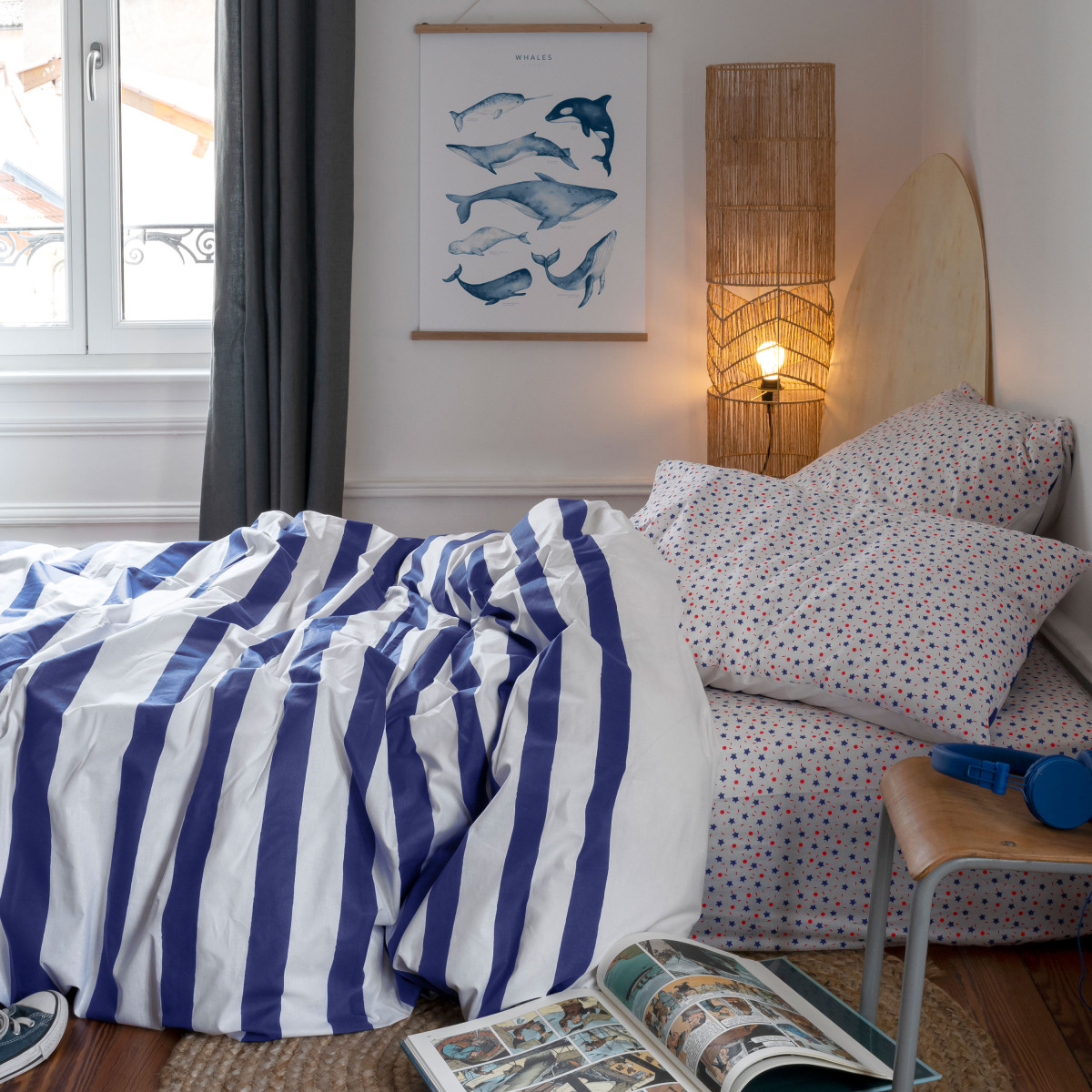 Children's reversible duvet cover organic cotton Ptitchic