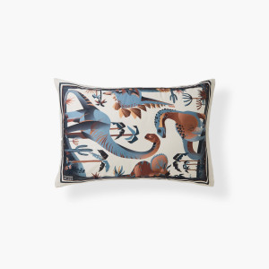 Taie d'oreiller rectangulaire coton bio Jurassic enfant