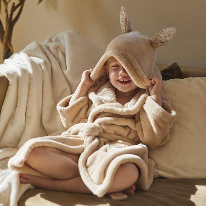 Robe de chambre enfant Merveille beige Promotion | Carré Blanc