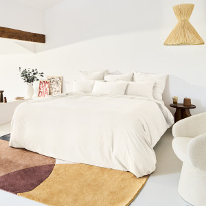 Housse de couette pur coton lavé Origine ivoire