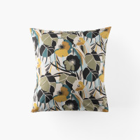 Neo ficelle floral cotton percale square pillowcase