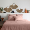 Housse de couette lin et coton lavé Songe rose cendré