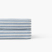Serviette de toilette coton double face Combo marine et bleu ciel