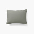 Taie d'oreiller rectangulaire satin de coton lavé biologique Quartz jade