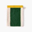 Gant de toilette coton double face Lysiris vert et orange