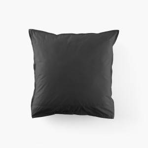 Taie d'oreiller carrée coton Neo anthracite