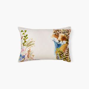Rectangular reversible organic cotton pillow case Vulpini child